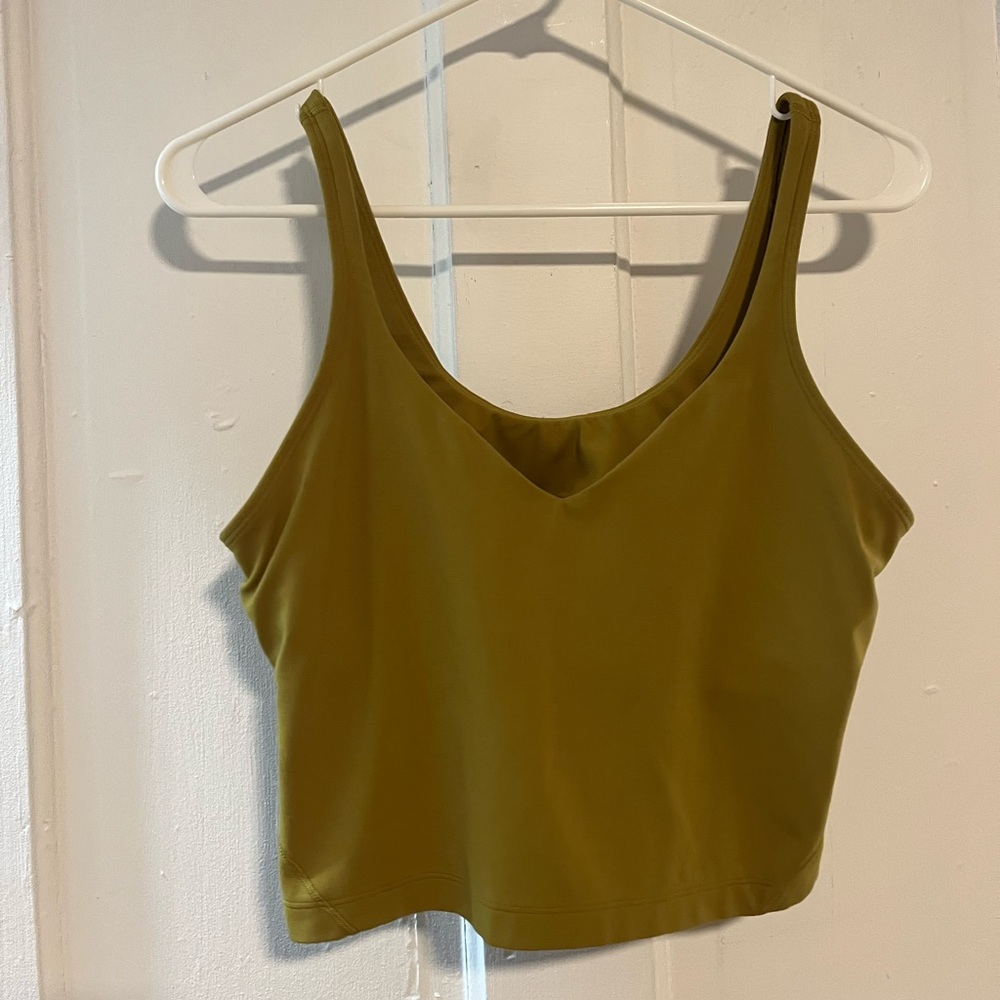 Lululemon Align Tank. Mustard. Size 10. Shelf Bra.